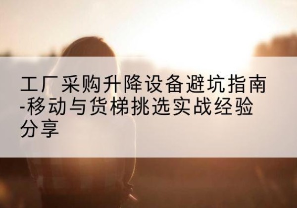 杨陵移动式升降机怎么选-工厂采购升降设备避坑指南-移动与货梯挑选实战经验分享